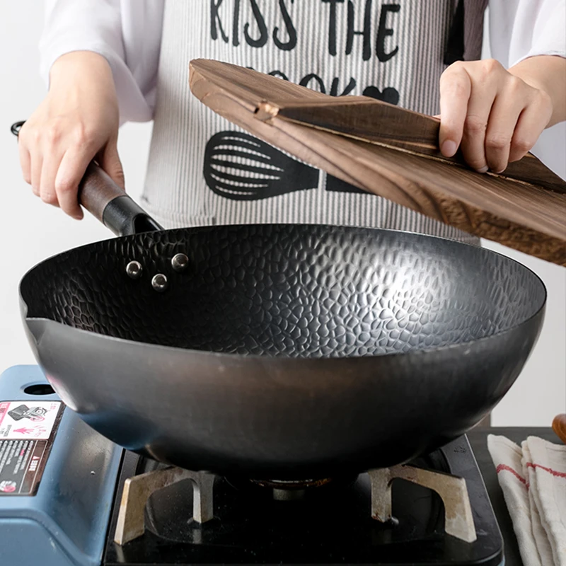 Wok Electric Flat - Wok en acier au carbone 32