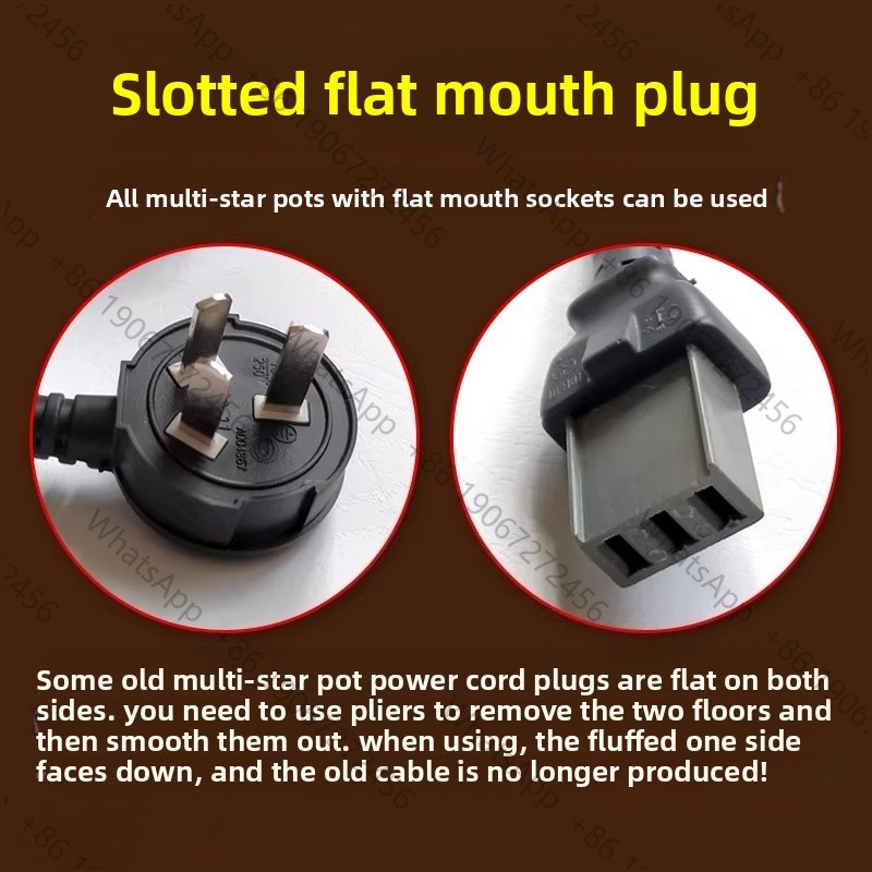Wok Electric Flat - Pot électrique multifonction à connexion filaire,