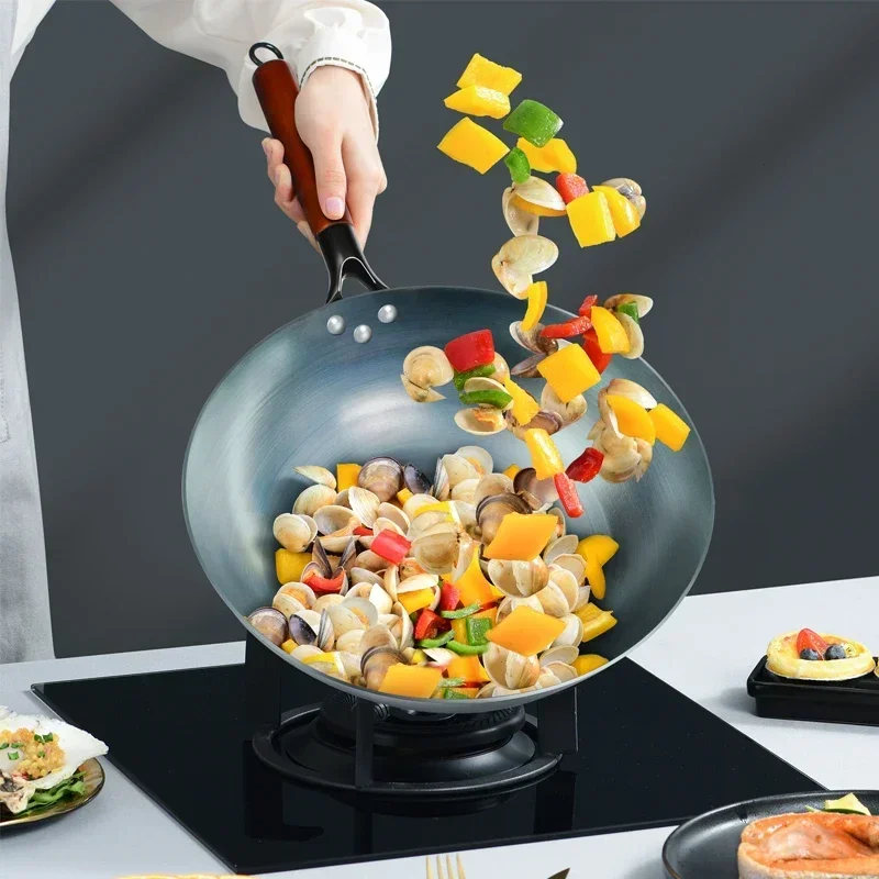 Poêle Wok à fond plat 13.5 