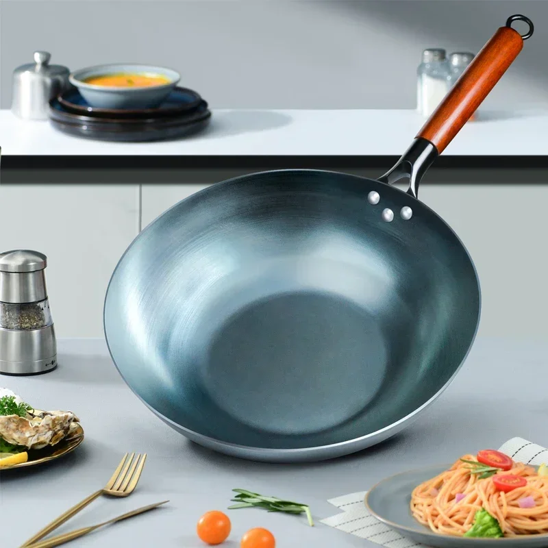 Poêle Wok à fond plat 13.5 